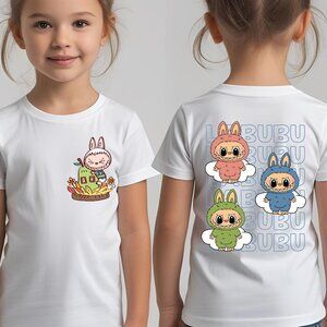 Cute Labubu Little Pear Graphic T-shirt for kids